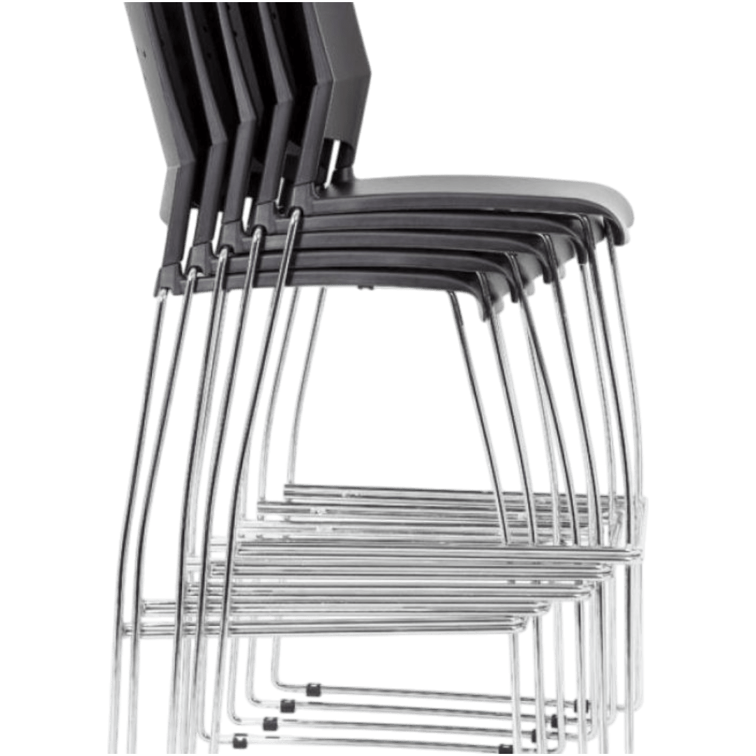 Gray Fabric Drafting Stools W/footring - Image 9