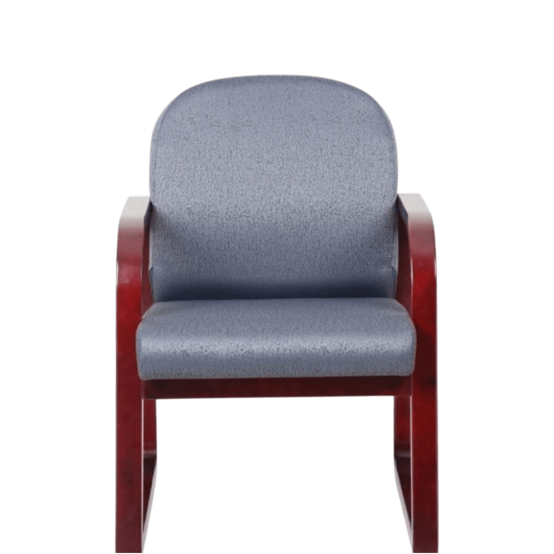 Boss Mahogany Frame guest, accent or dining chair in Grey Fabric - Image 4