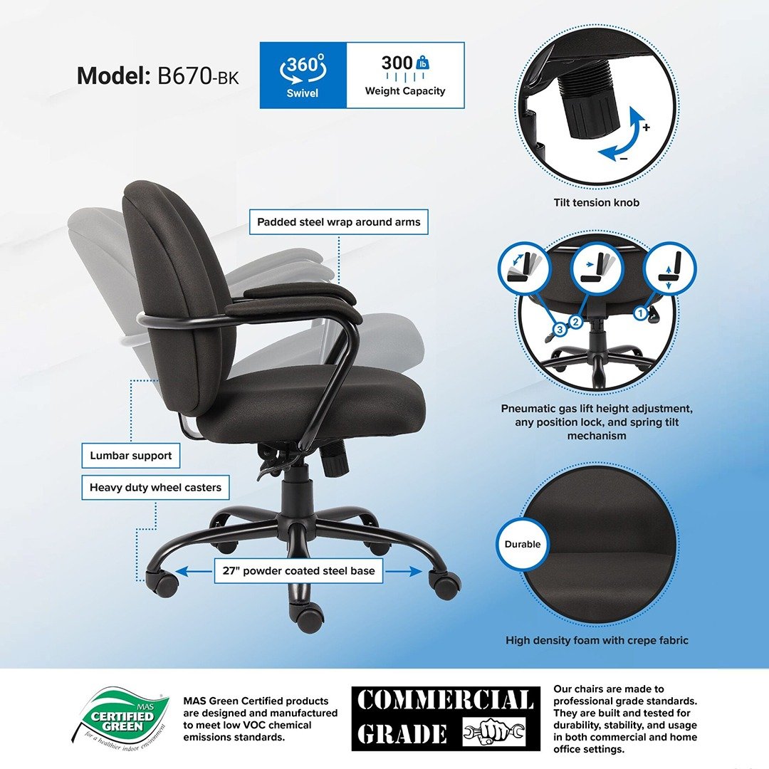 Boss Heavy Duty Task Chair - Image 7