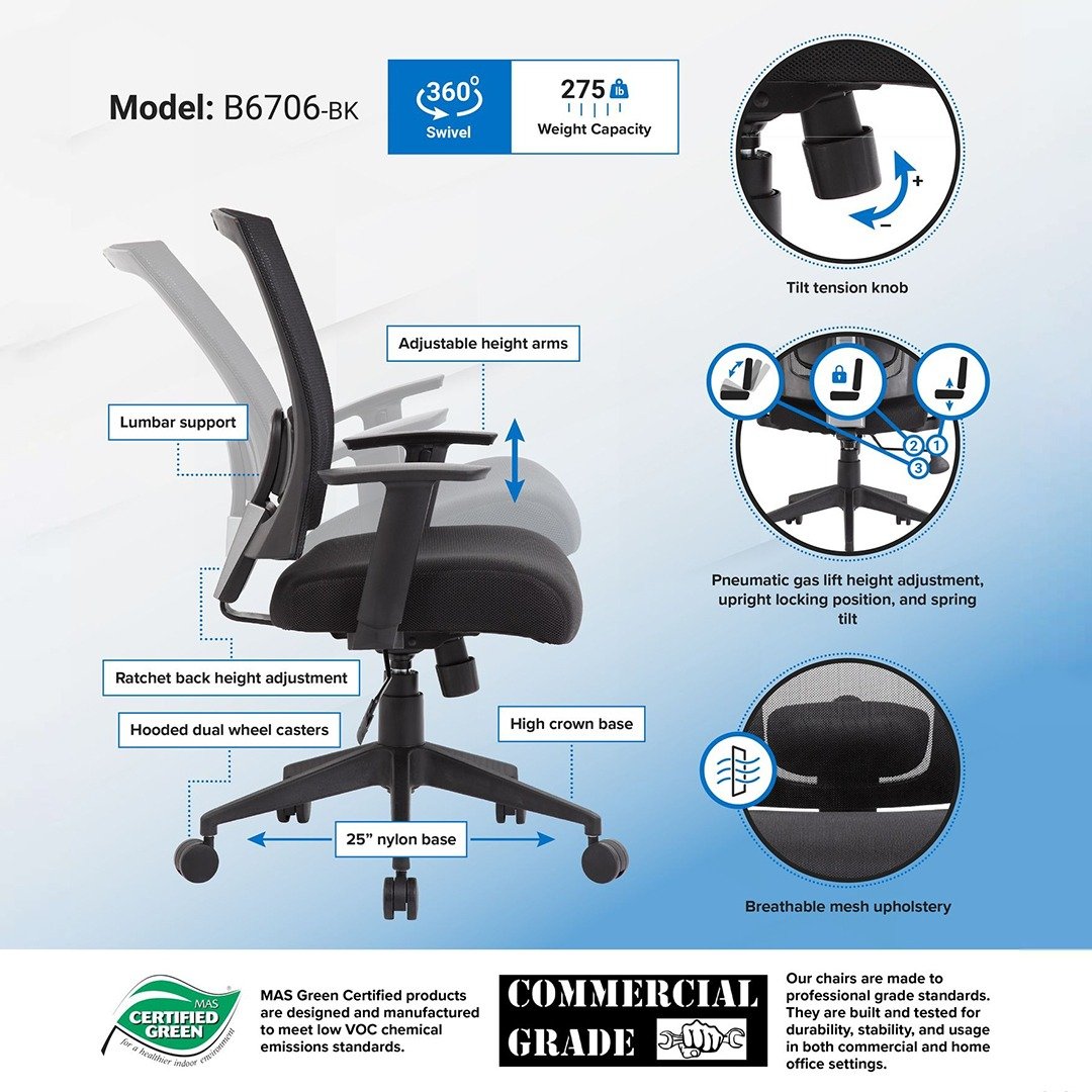 Boss Mesh Back Task Chair - Image 4