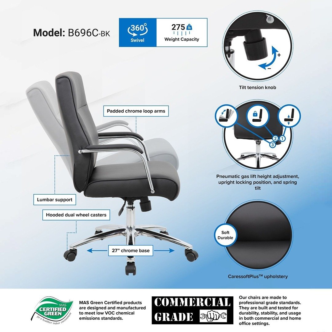 Boss Modern Executive Conference Chair - Black - Image 3