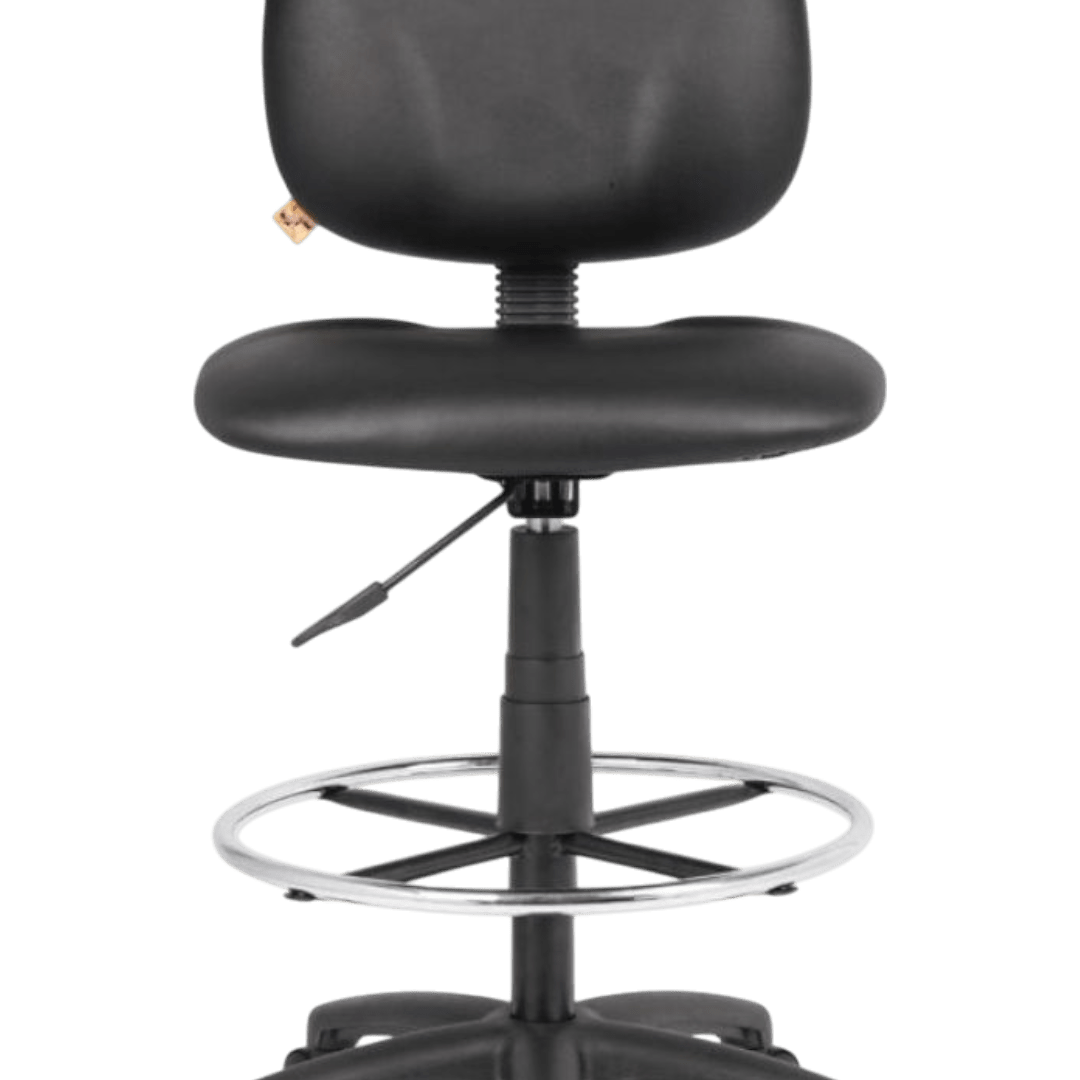 Black Leather Plus Posture Chair W/loop Arm - Image 6