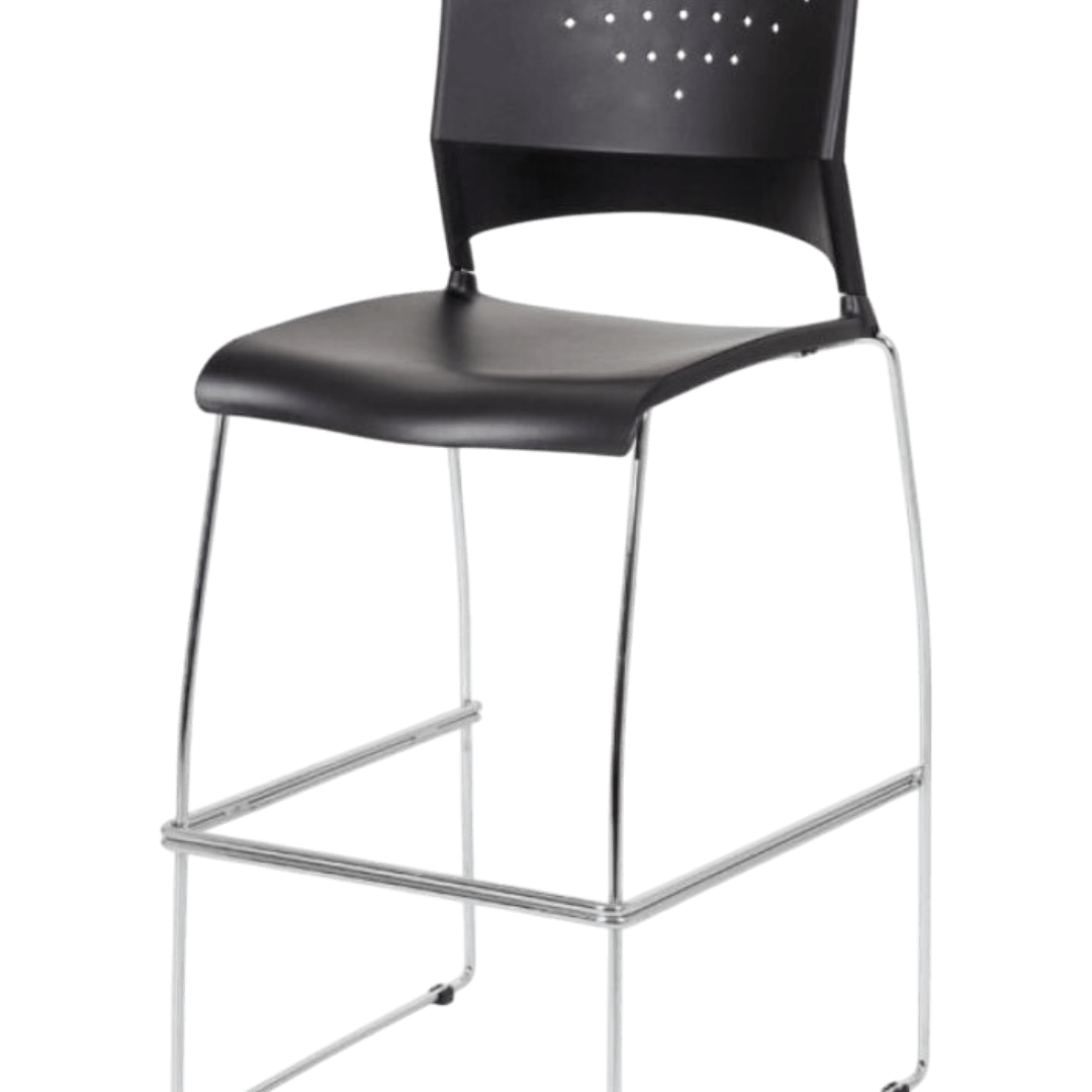 Gray Fabric Drafting Stools W/footring - Image 3