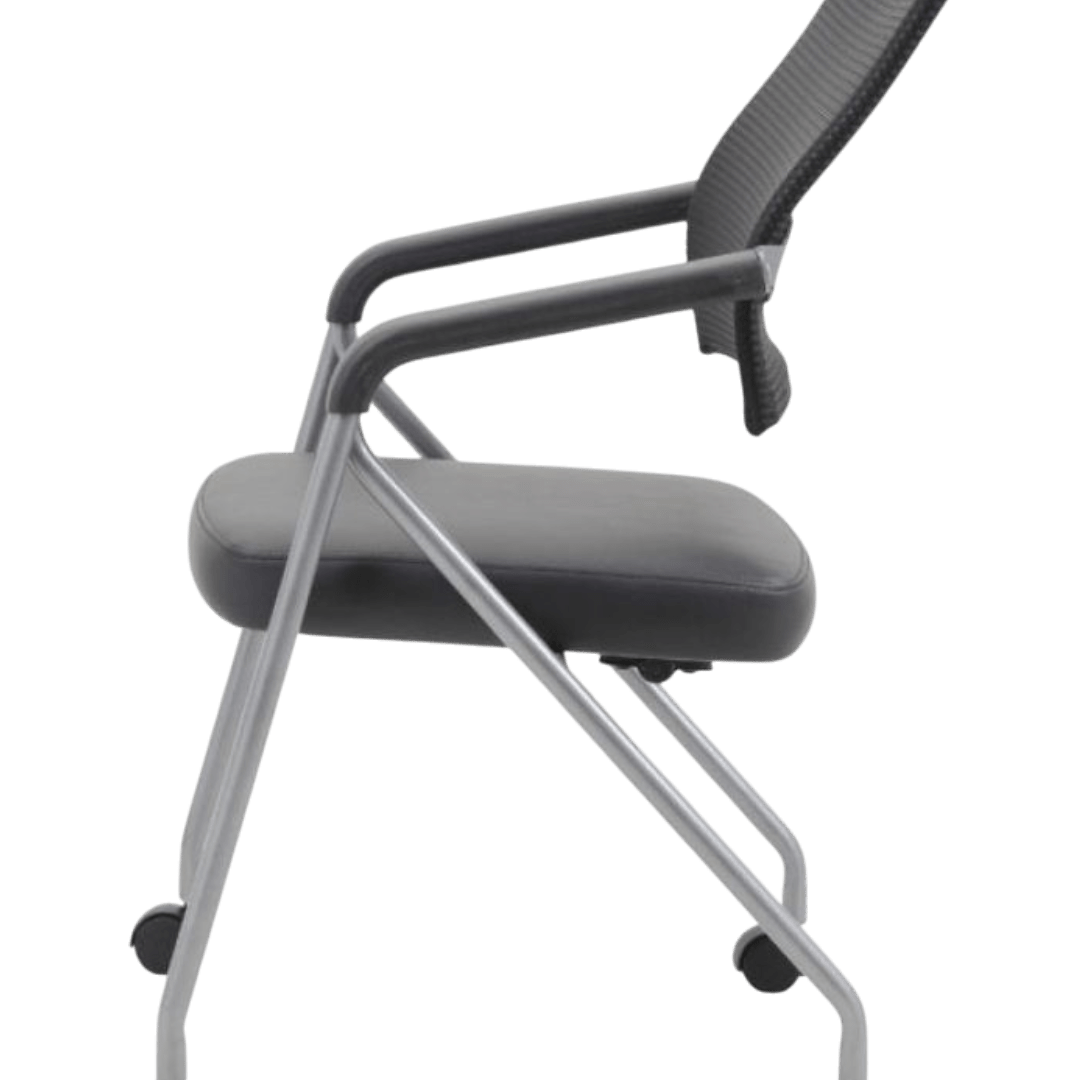 Boss Black Mesh Training Chair With Pewter Frame, (set of 2) - Image 11