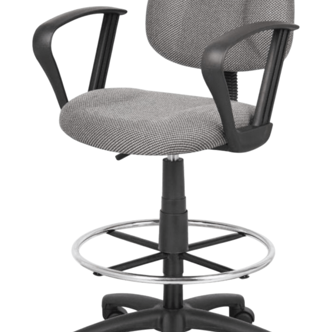 Black Antimicrobial Vinyl Medical Stool With Foot Ring