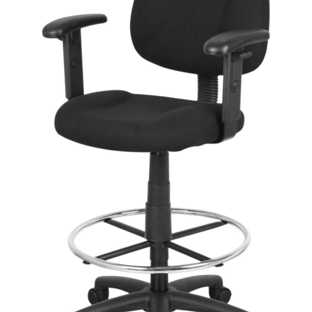 Charcoal Grey Mesh The Dot Stool With Foot Ring - Image 4