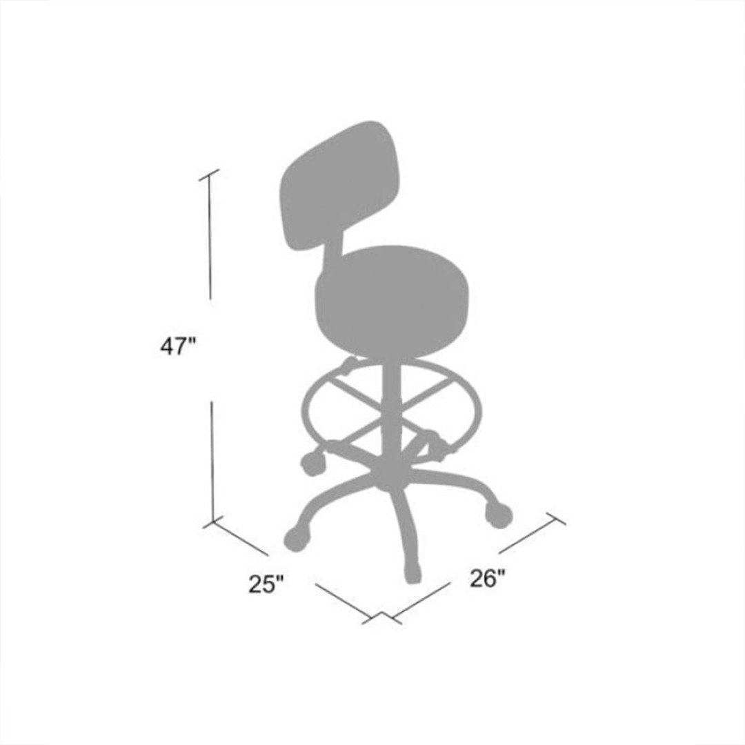 Task Chair W/3 Padl Mechanism(Ym2403)/loop Arm/footring - Image 5