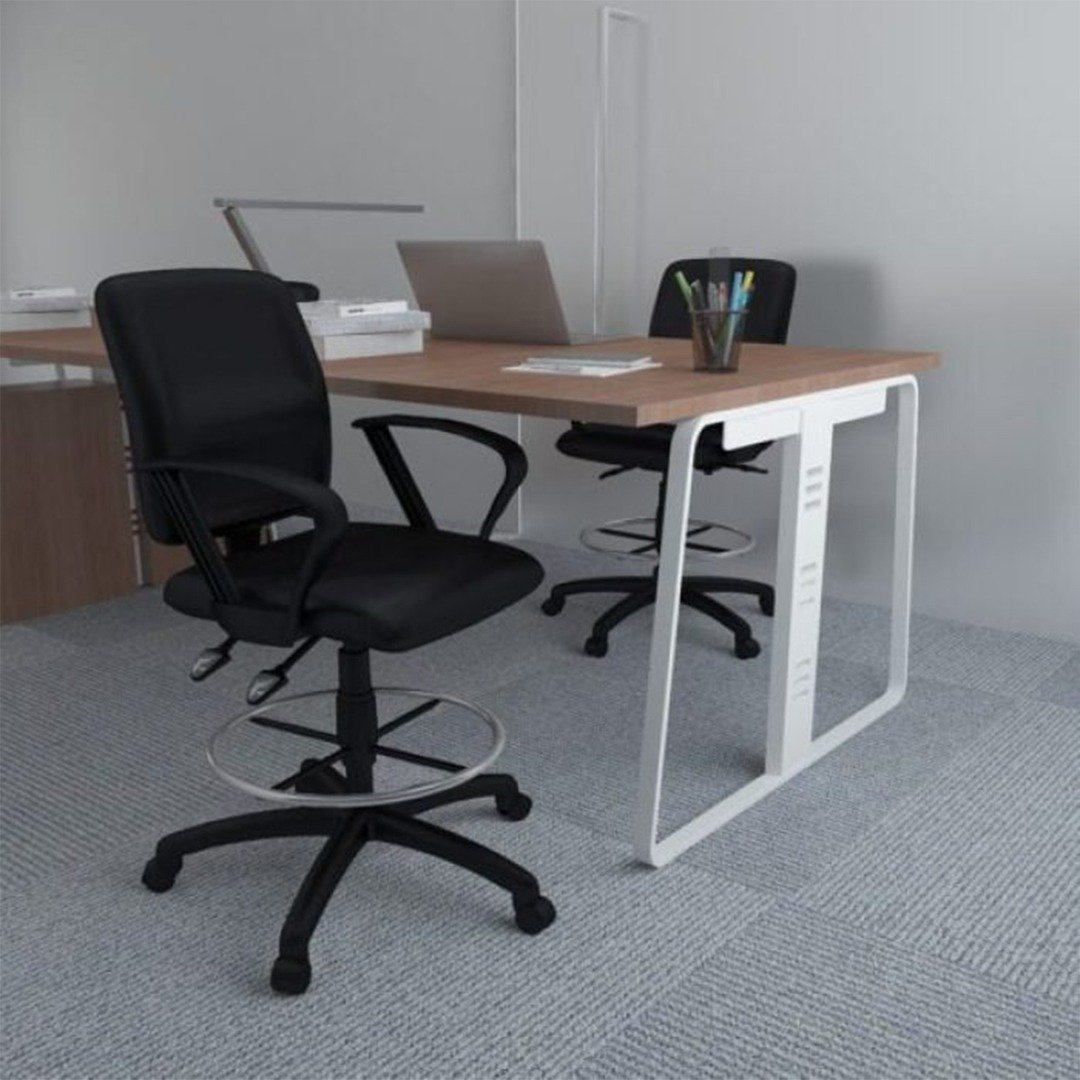 Black Fabric Drafting Stools W/footring - Image 9