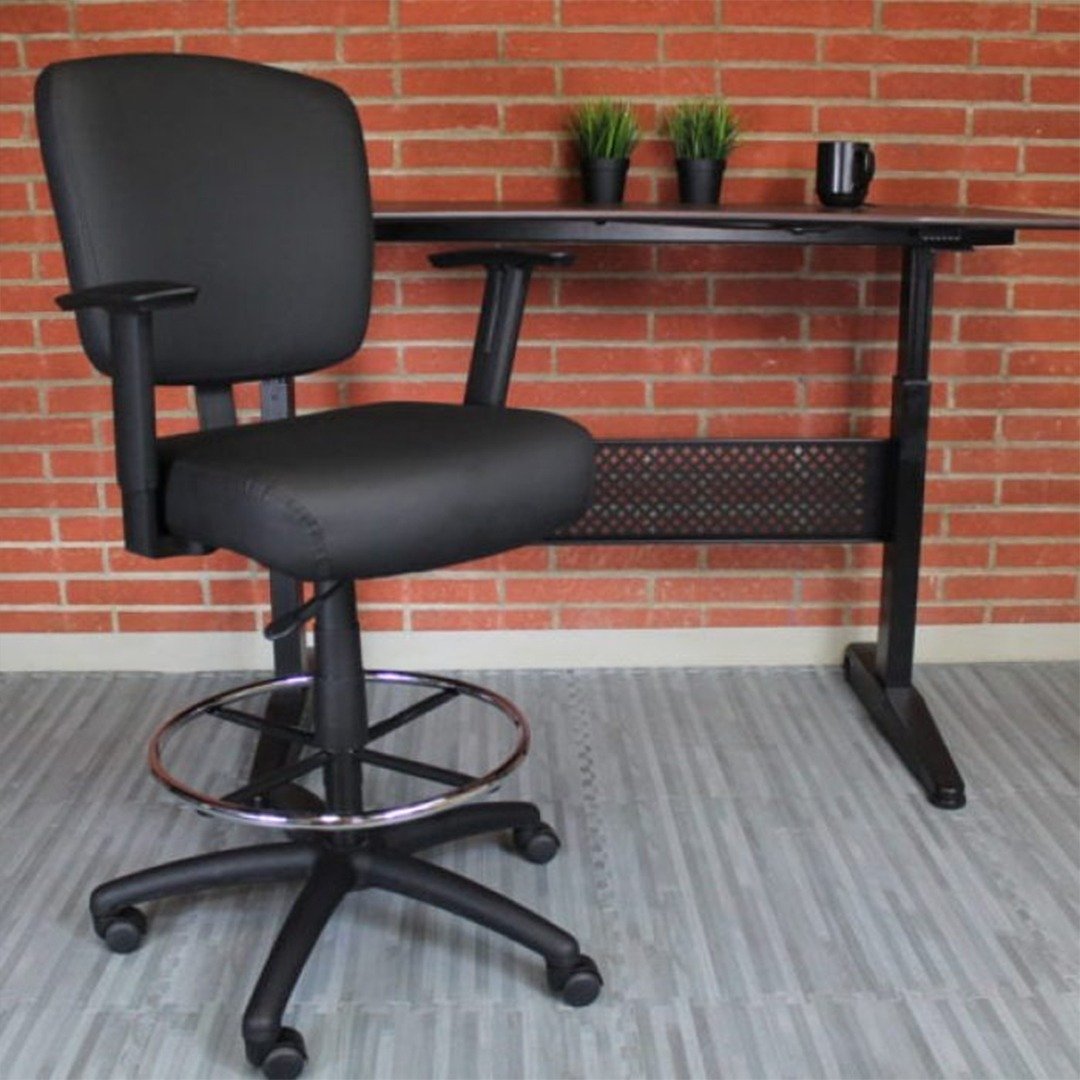 Black Antimicrobial Vinyl Medical Stool - Image 5