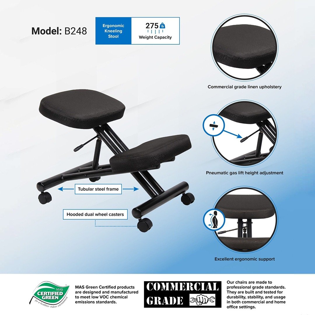 Boss Ergonomic Kneeling Stool - Image 2