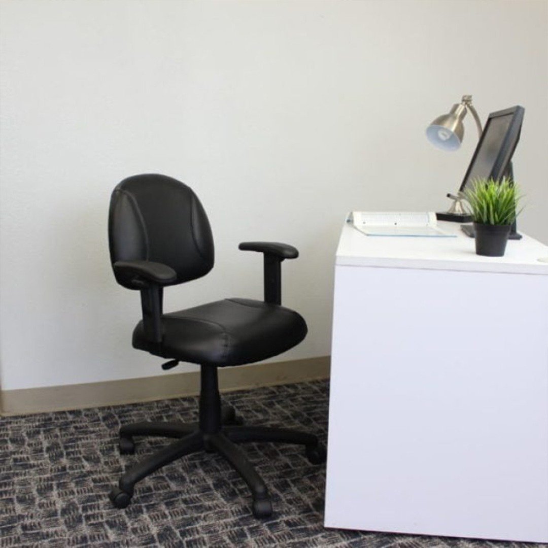 Boss Black Posture Chair W/ Adjustable Arms - Image 2