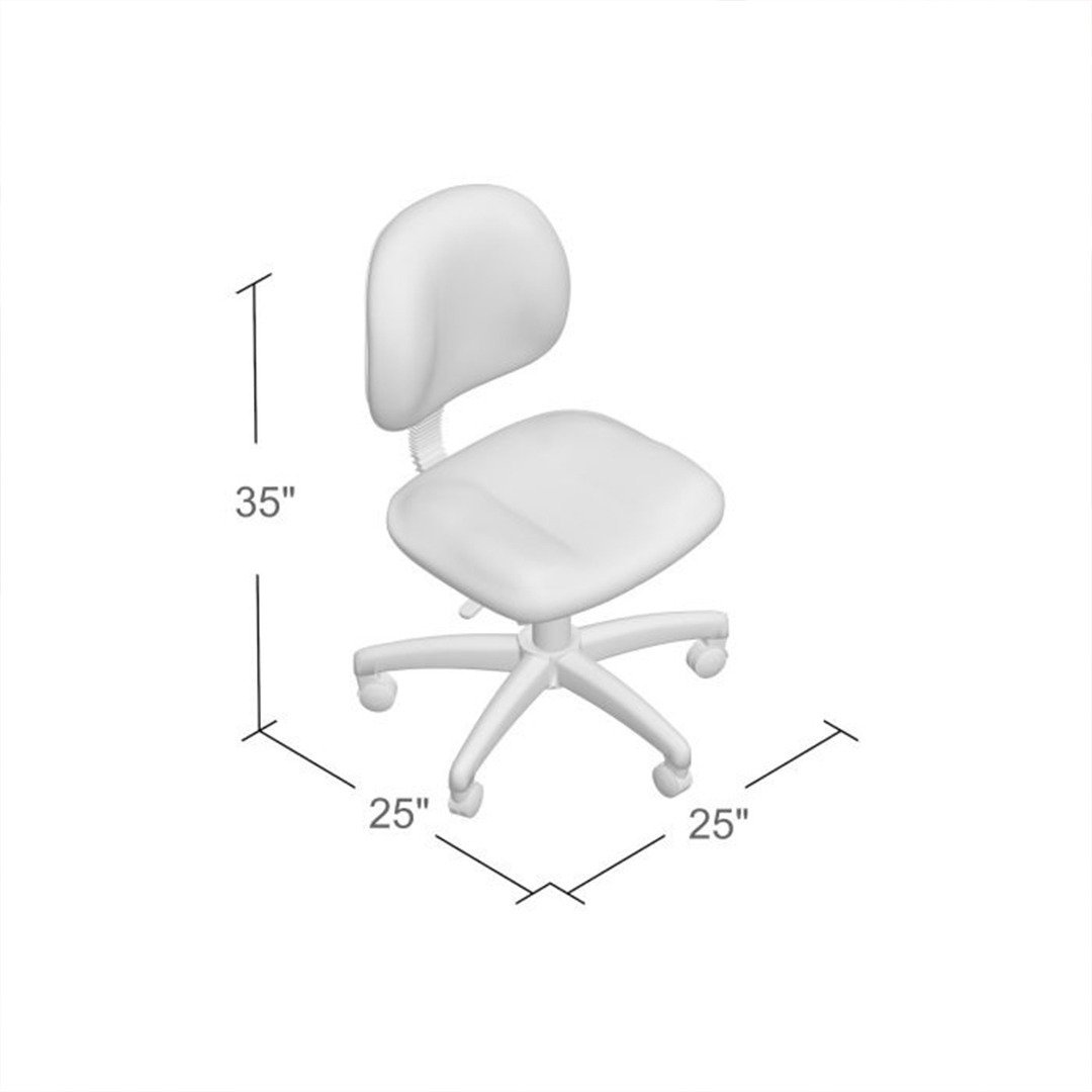 Boss Perfect Posture Deluxe Office Task Chair without Arms, Grey - Image 6