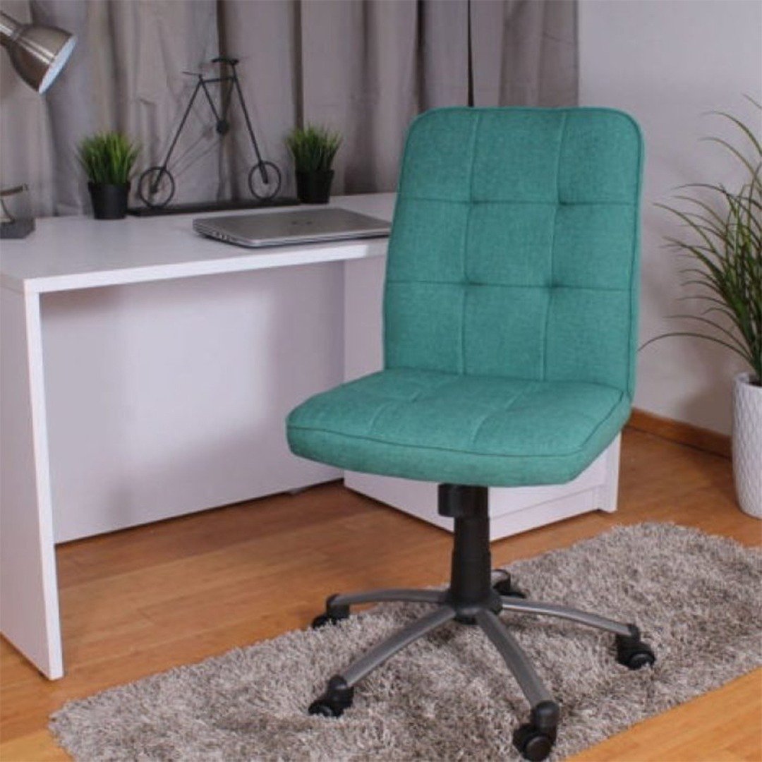 Gray Fabric Darfting Stools W/adj Arms & Footring - Image 5