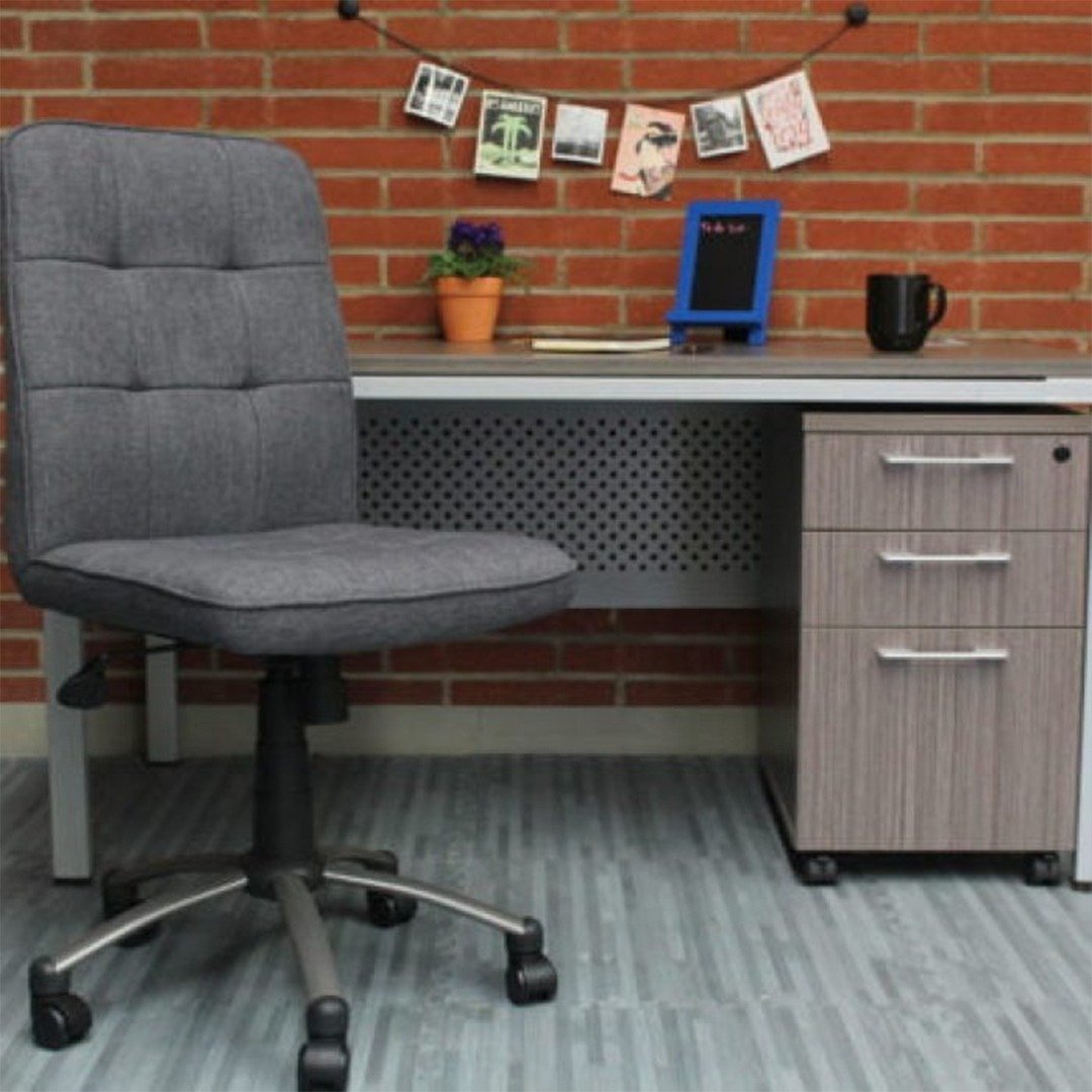 Black Fabric Steno Chair