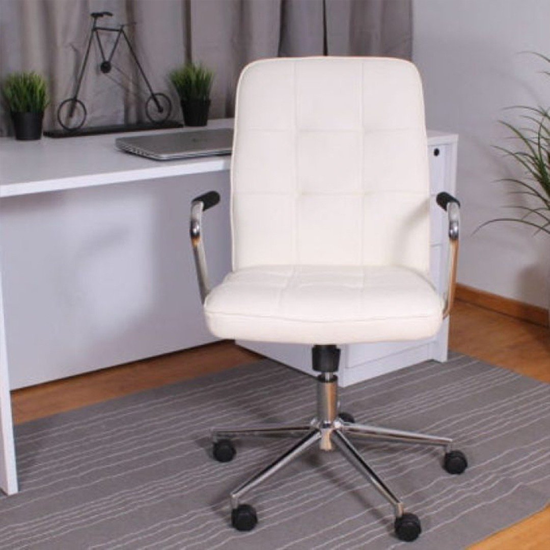 Beige Antimicrobial Vinyl Medical Stool With Back Cushion - Image 4