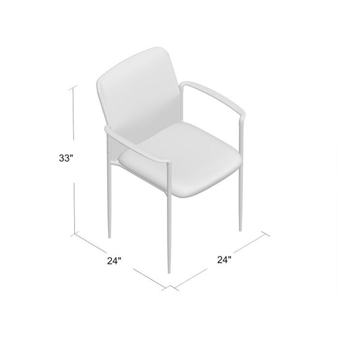 Boss Stackable Mesh Guest Chair - Grey - Image 2