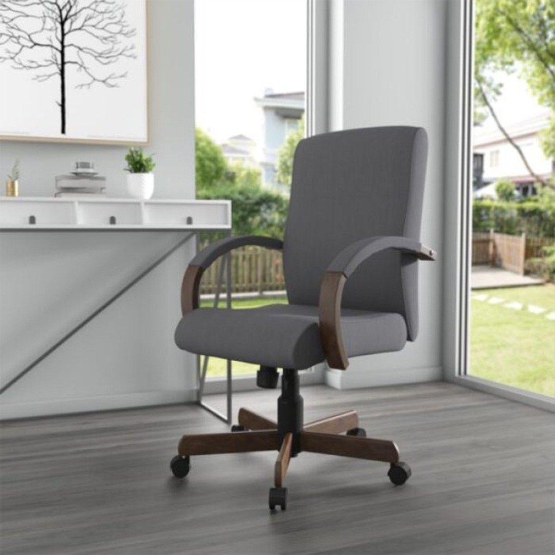 Boss Modern Executive Conference Chair - Slate grey w/Driftwood - Image 3