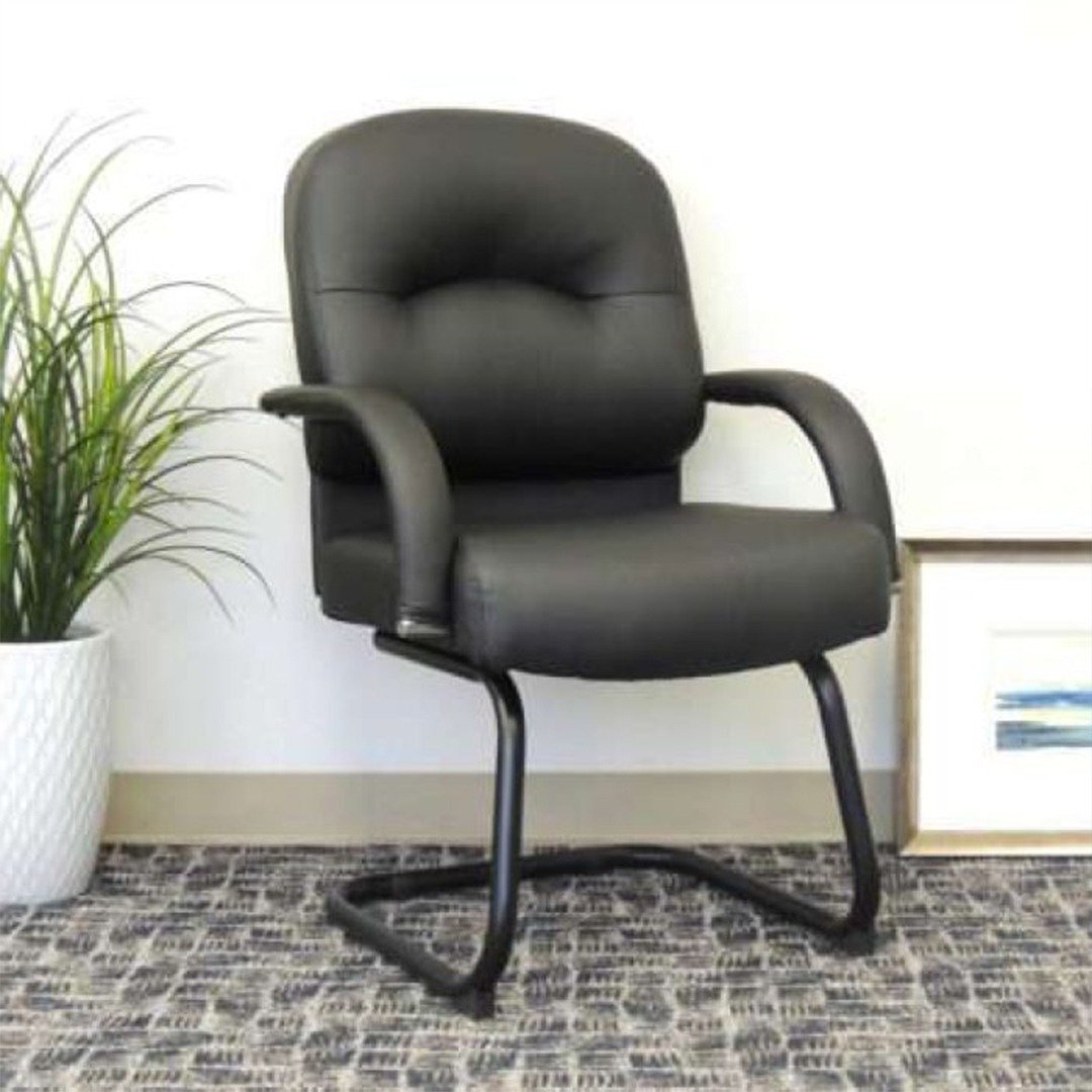 Boss Mid Back Caressoft Guest Chair In Black - Image 3