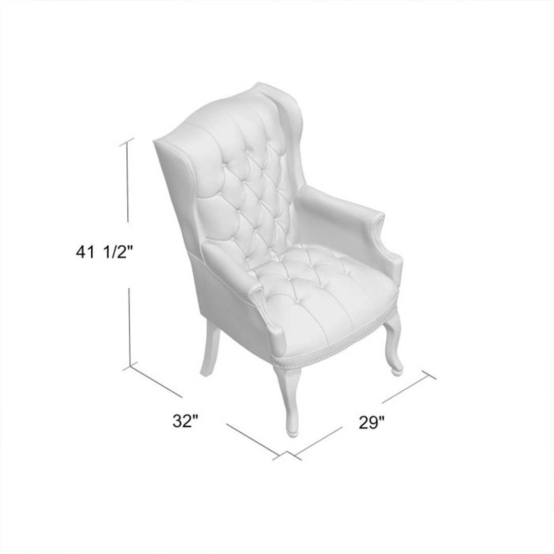 Boss Wingback Traditional Chair In Burgundy - Image 7
