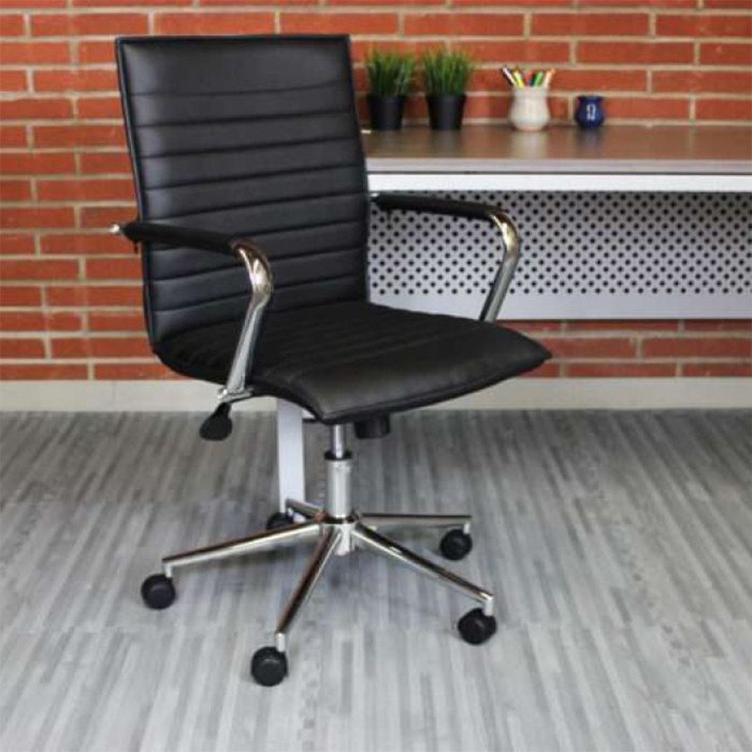 Boss Hospitality Task Chair with Fixed Chrome Arms - Image 6