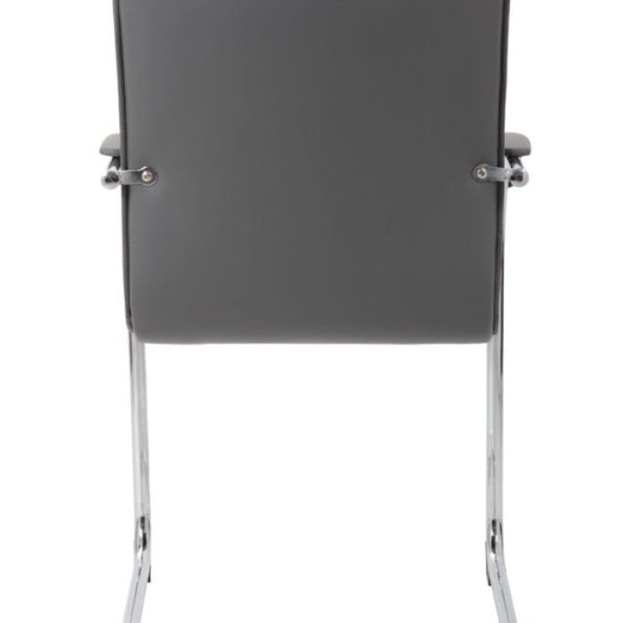 Boss Chrome Frame Grey Vinyl Side Chair, (set of 2) - Image 8
