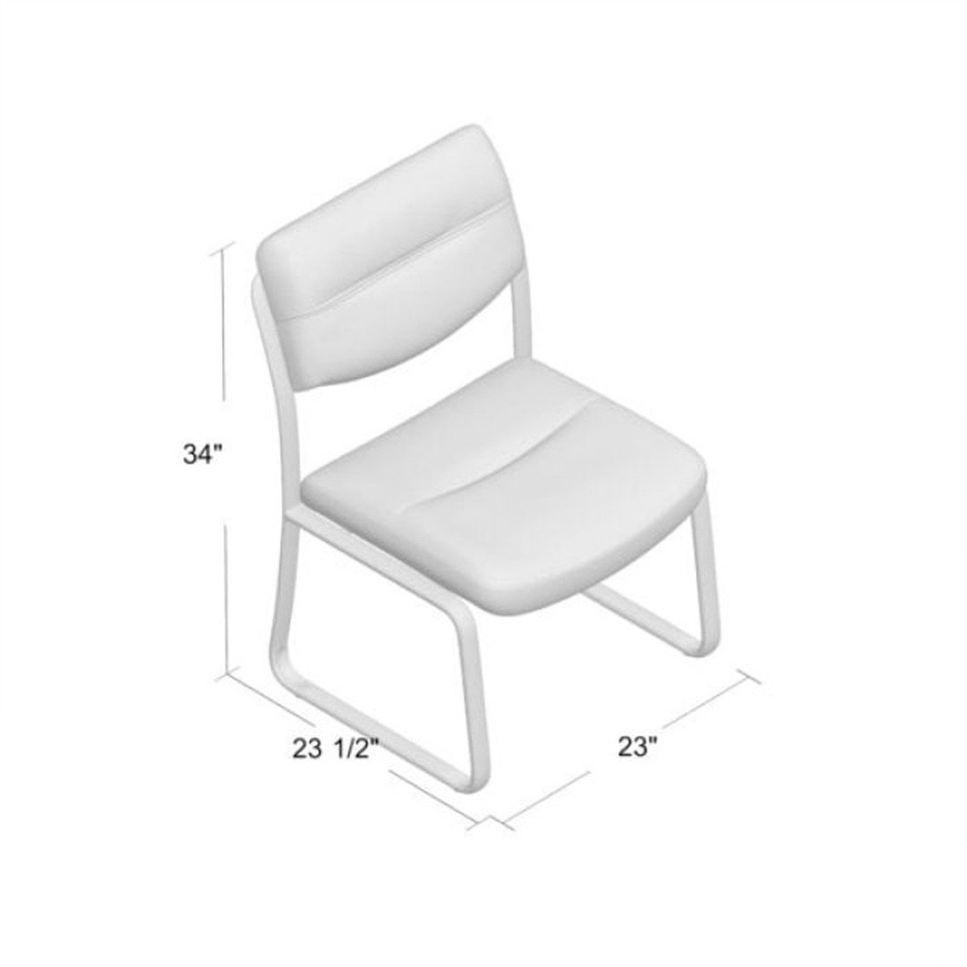 Boss Leather Sled Base Side Chair - Image 5