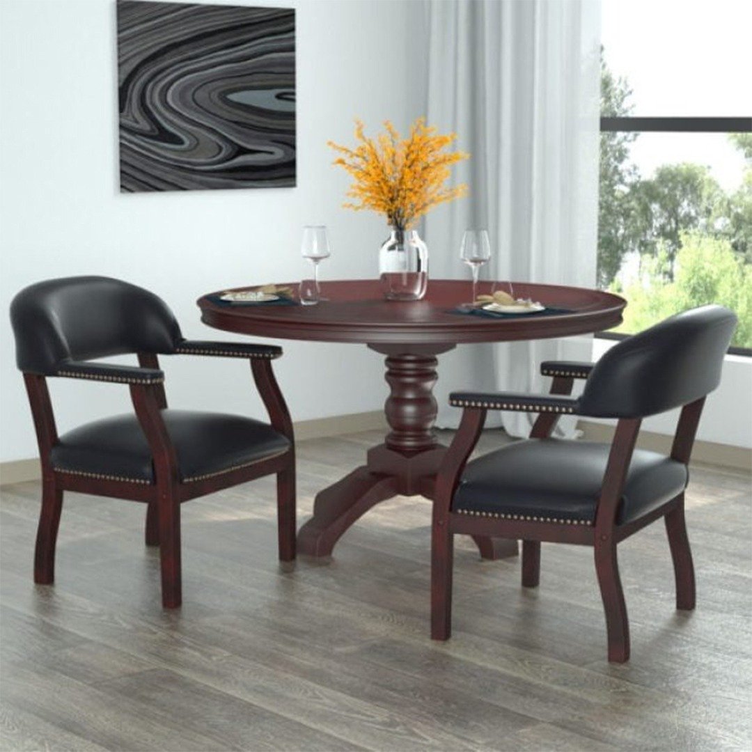 Boss Captain’s guest, accent or dining chair in Black Vinyl - Image 9