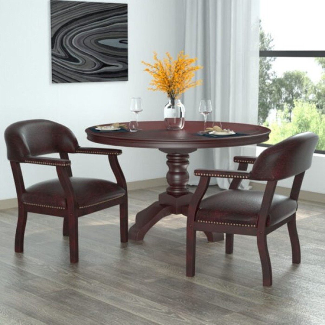 Boss Captain’s guest, accent or dining chair in Burgundy Vinyl - Image 6
