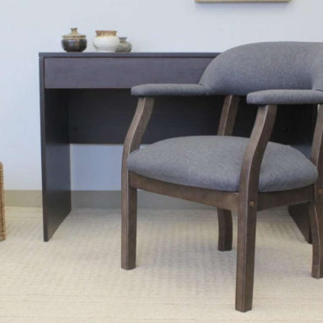 Boss Modern Captain’s guest, accent or dining chair in Slate Grade Commercial Grade Linen - Image 7