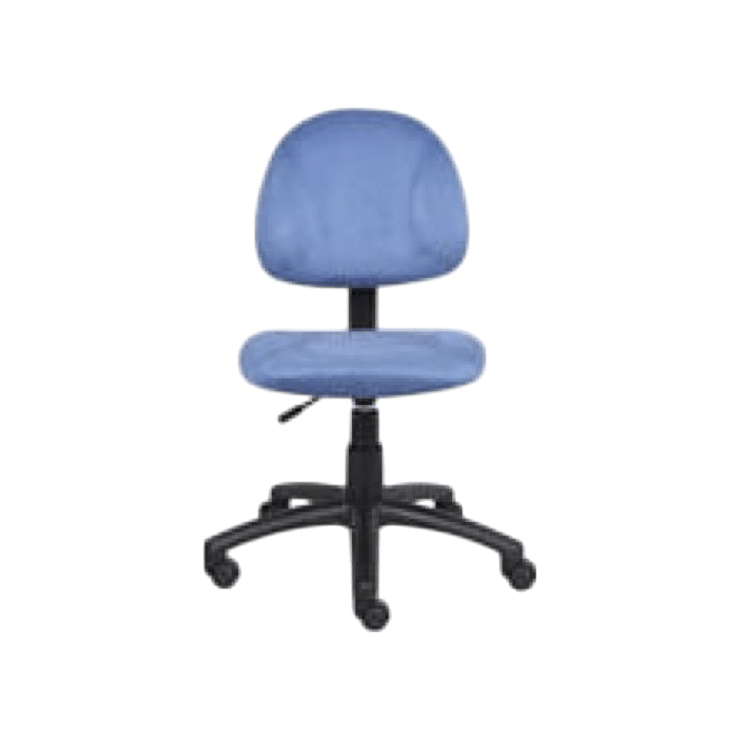 Boss Perfect Posture Deluxe Modern Microfiber Home Office Chair without Arms, Blue - Image 4