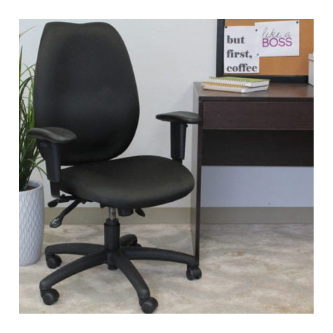 Black Hi-back Task Chair With 3 Paddle Mechanism(Ym8630) - Image 7