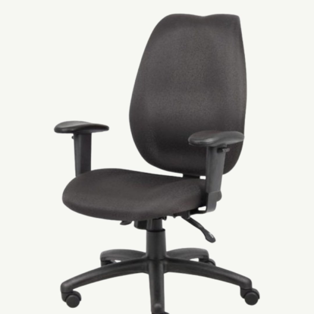 Black Hi-back Task Chair With 3 Paddle Mechanism(Ym8630) - Image 2