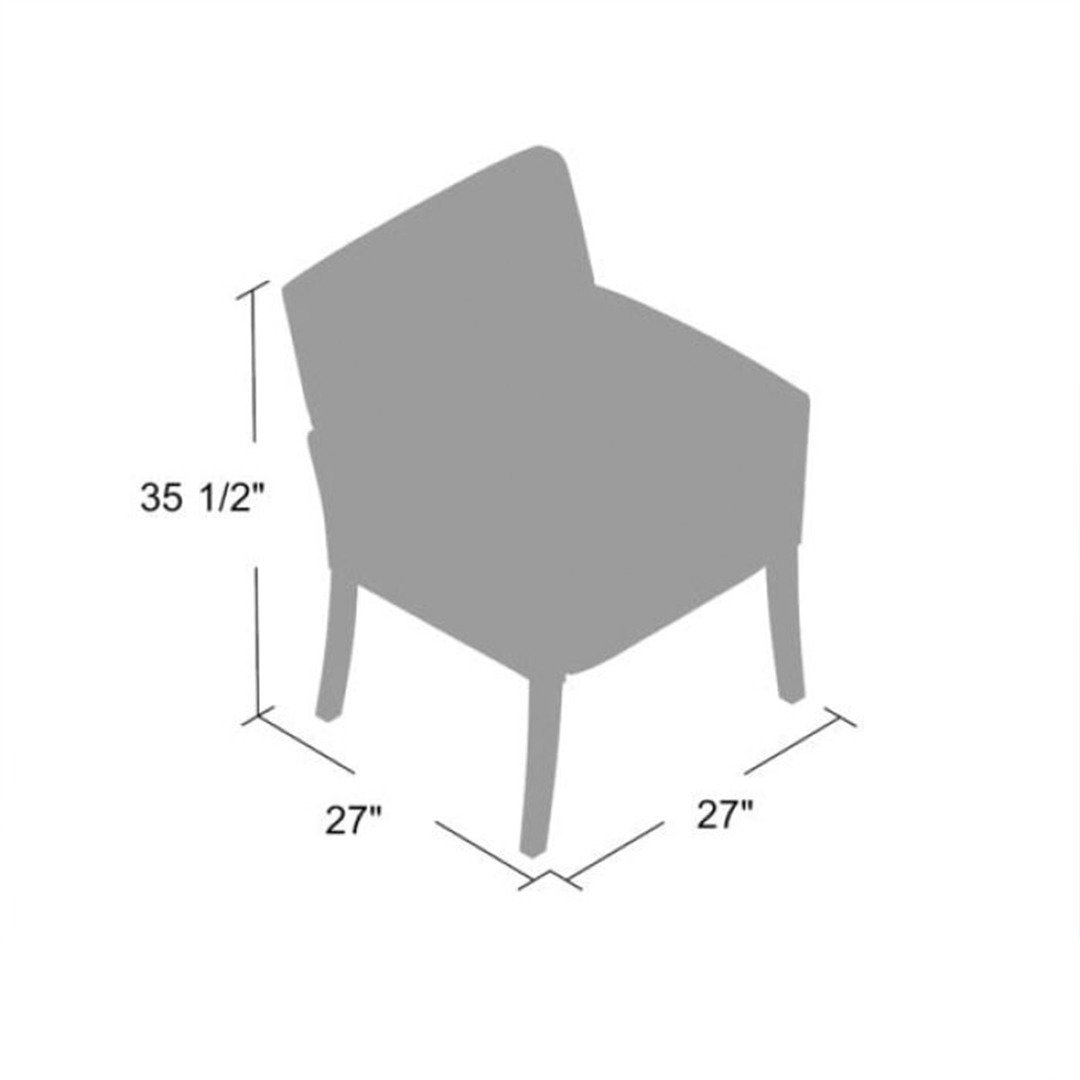 Boss Box Arm guest, accent or dining chair W/Mahogany Finish - Image 8