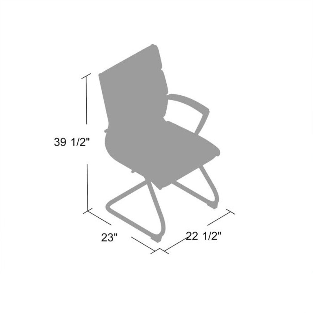 Boss Executive CaressoftPlus Chair with Metal Chrome Finish-Guest Chair - Image 7