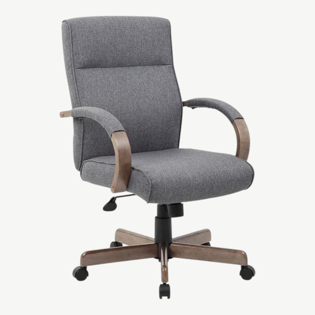 Boss Modern Executive Conference Chair - Slate grey w/Driftwood - Image 2