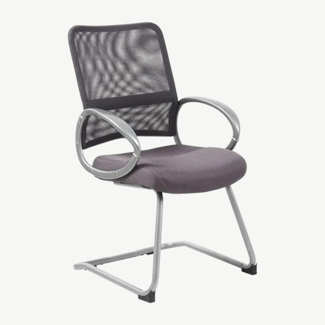 Boss Mesh Back W/ Pewter Finish Guest Chair - Image 2