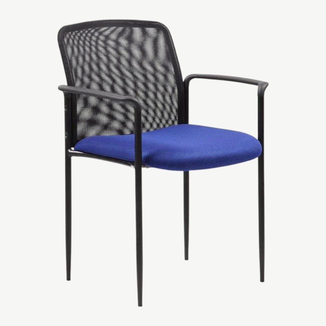 Boss Stackable Mesh Guest Chair - Blue - Image 2