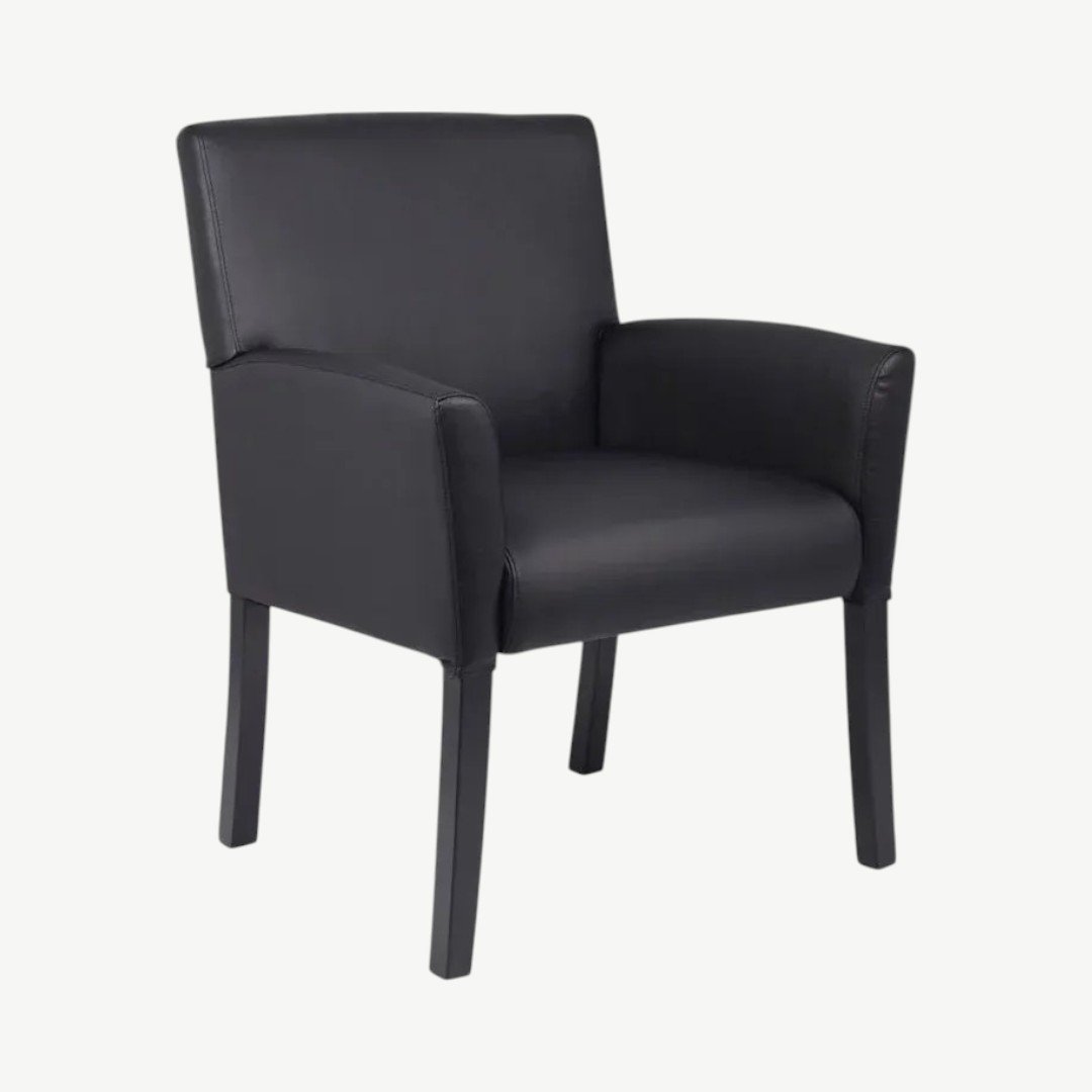 Boss Box Arm guest, accent or dining chair W/Black Base - Image 2