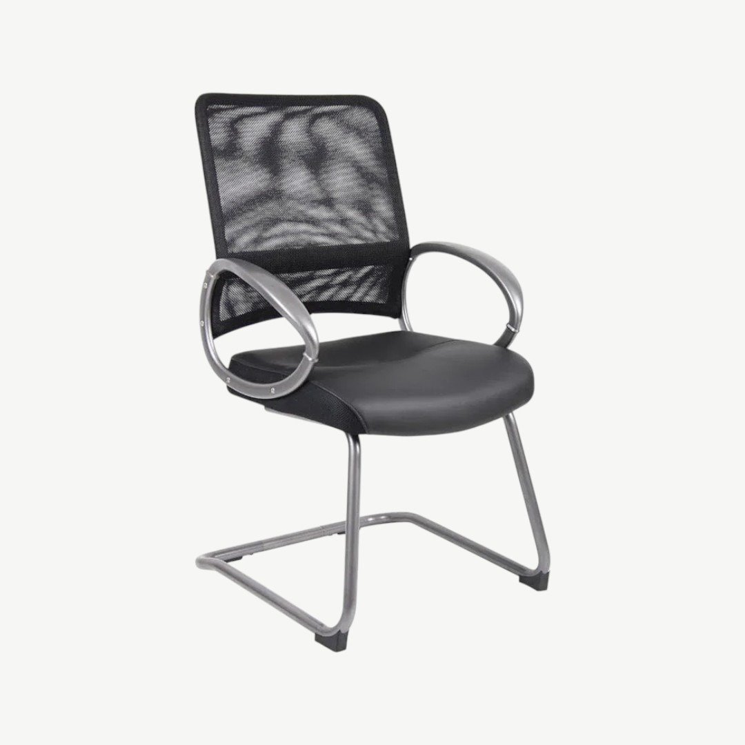 Boss Mesh Back W/ Pewter Finish Guest Chair - Image 2