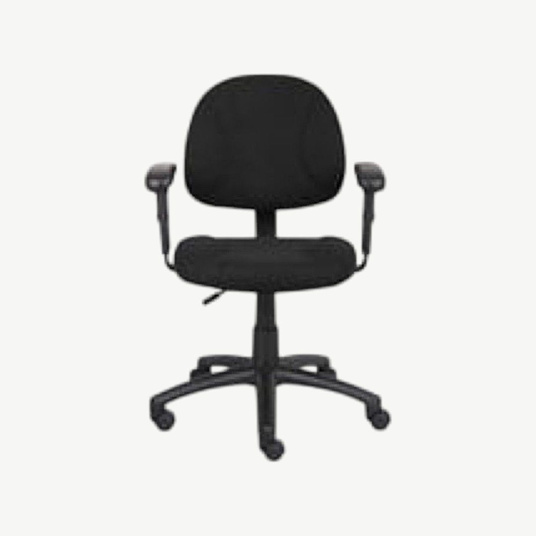 Boss Perfect Posture Deluxe Office Task Chair with Adjustable Arms, Black - Image 2
