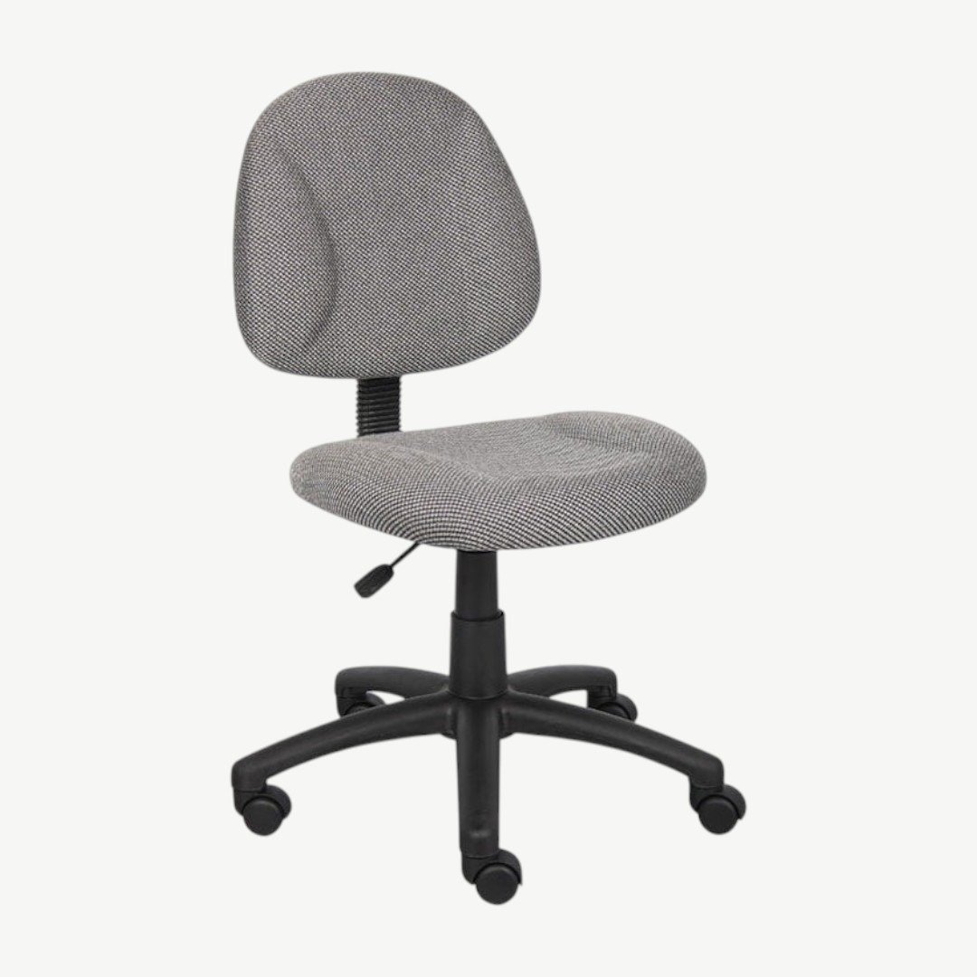 Boss Perfect Posture Deluxe Office Task Chair without Arms, Grey - Image 2