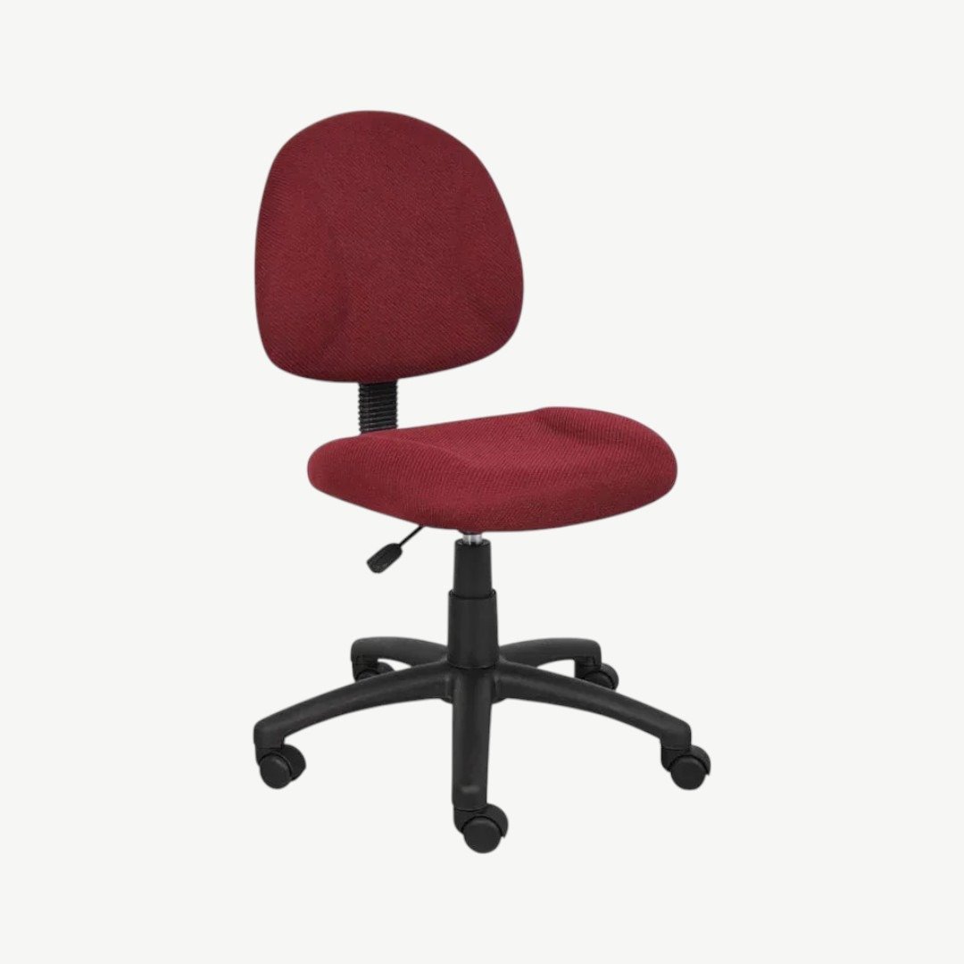 Boss Perfect Posture Deluxe Office Task Chair without Arms, Burgundy - Image 2