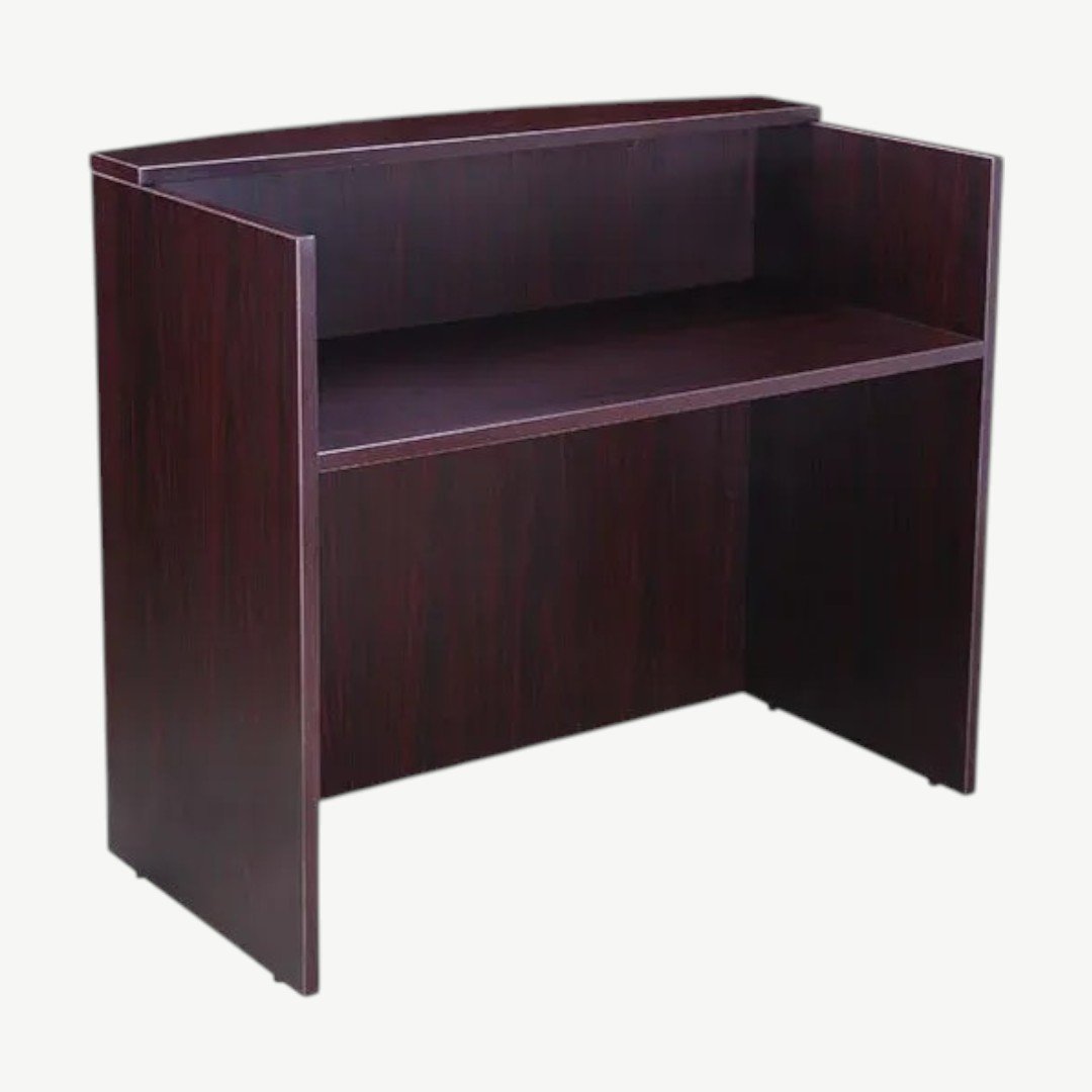 Boss Reception Desk, Mahogany - Image 2