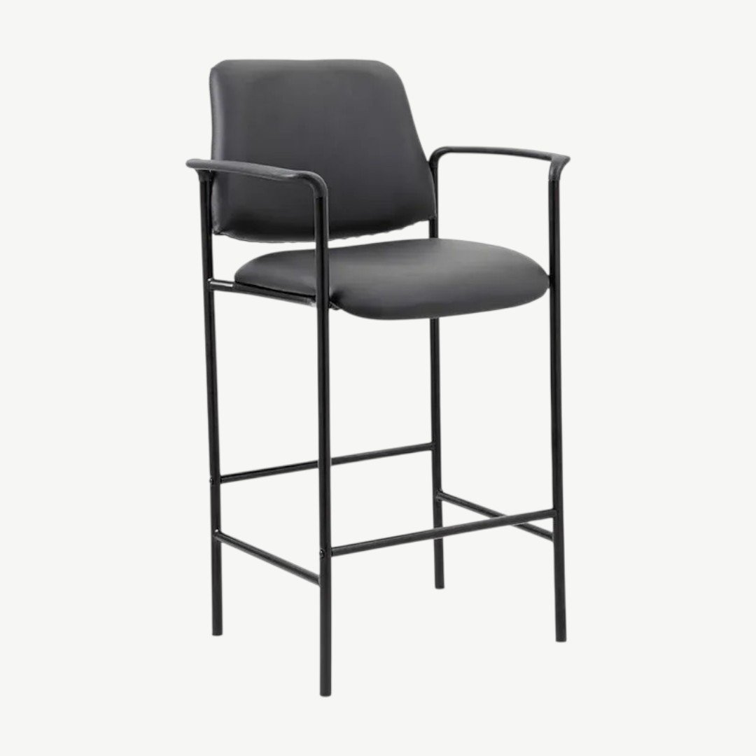 Boss Contemporary Counter Stool In Black Caressoft - Image 2