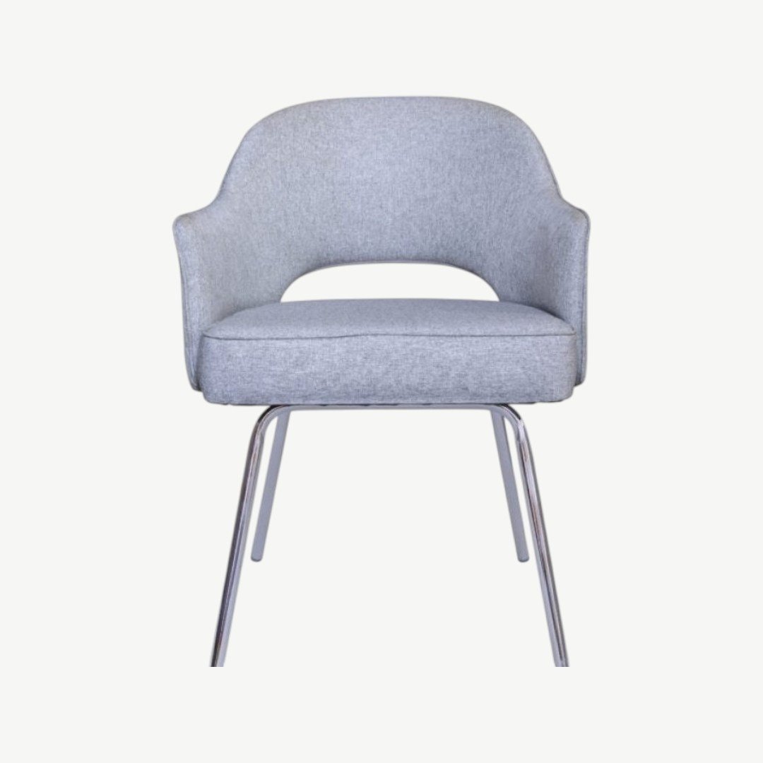 Grey Linen Guest Chair - Image 2
