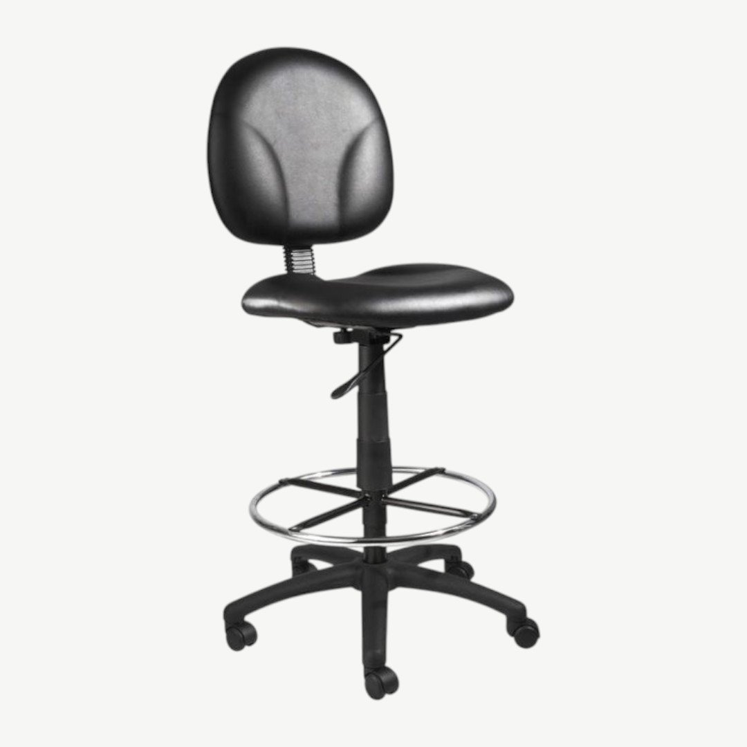 Black Leather Plus Posture Chair W/loop Arm - Image 2