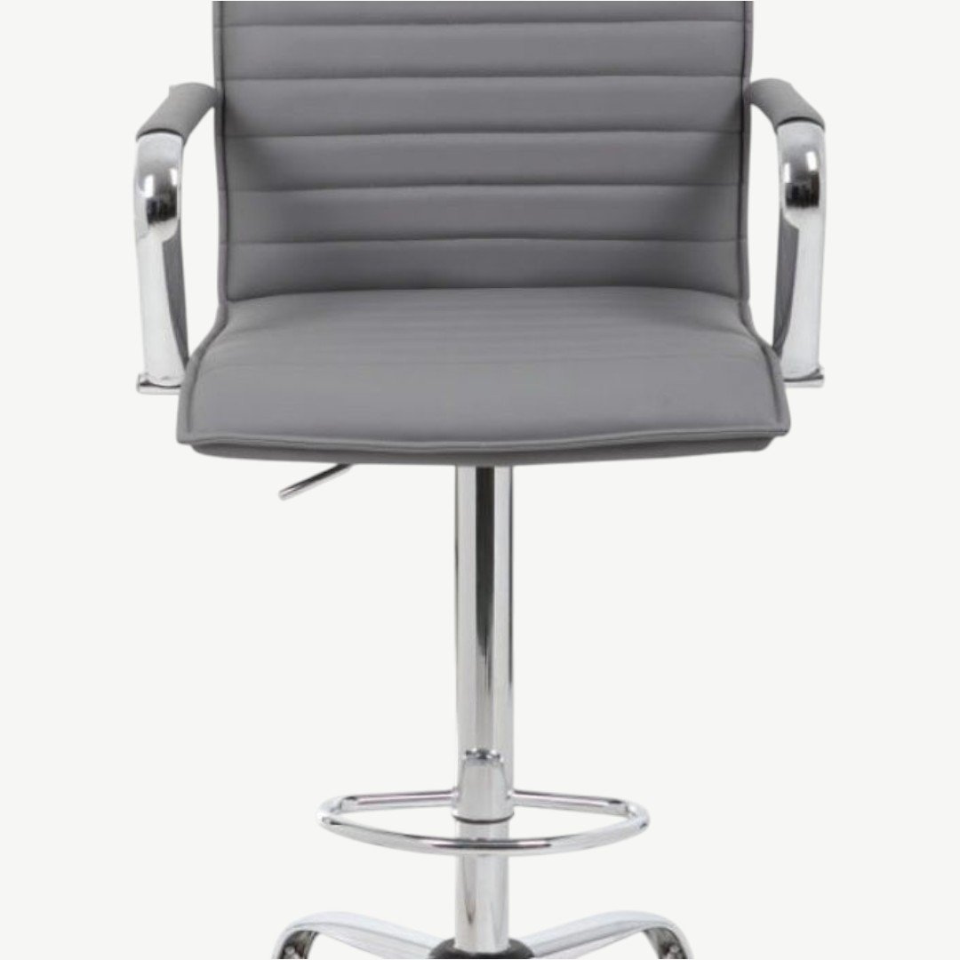 Black Cp Chair With Swivel Seat And Chrome Stand - Image 2