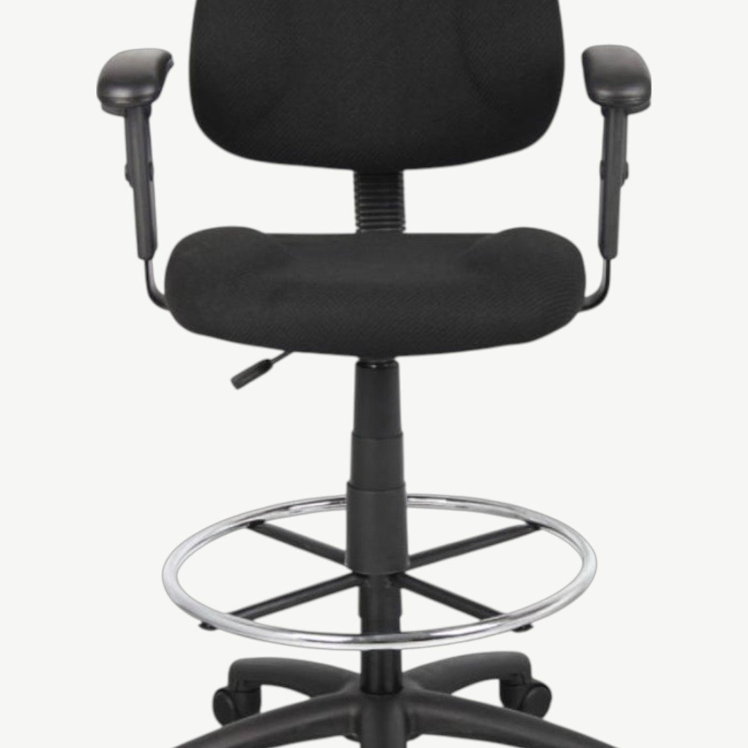 Charcoal Grey Mesh The Dot Stool With Foot Ring - Image 2