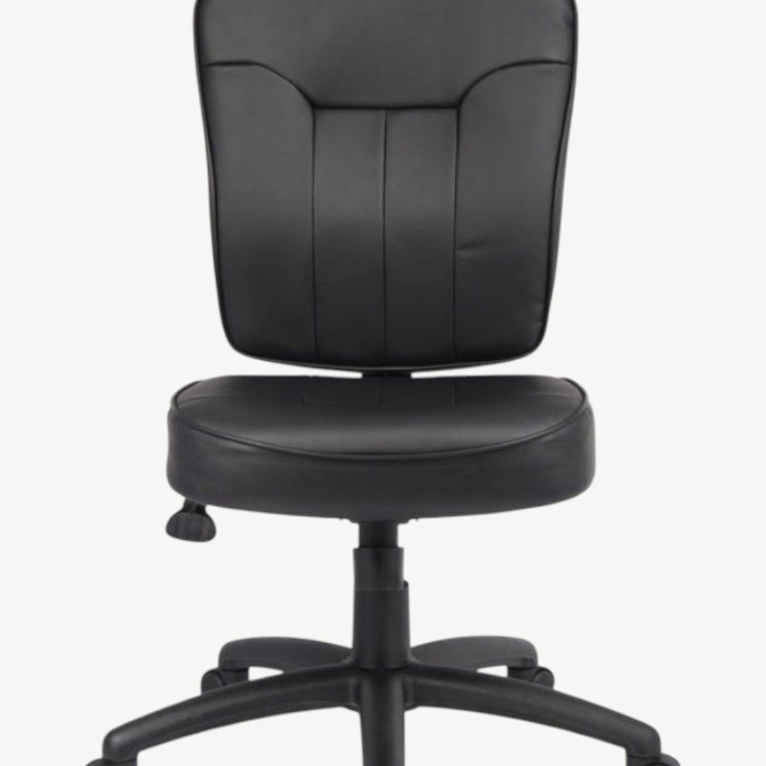 Boss Black Leather Task Chair - Image 2