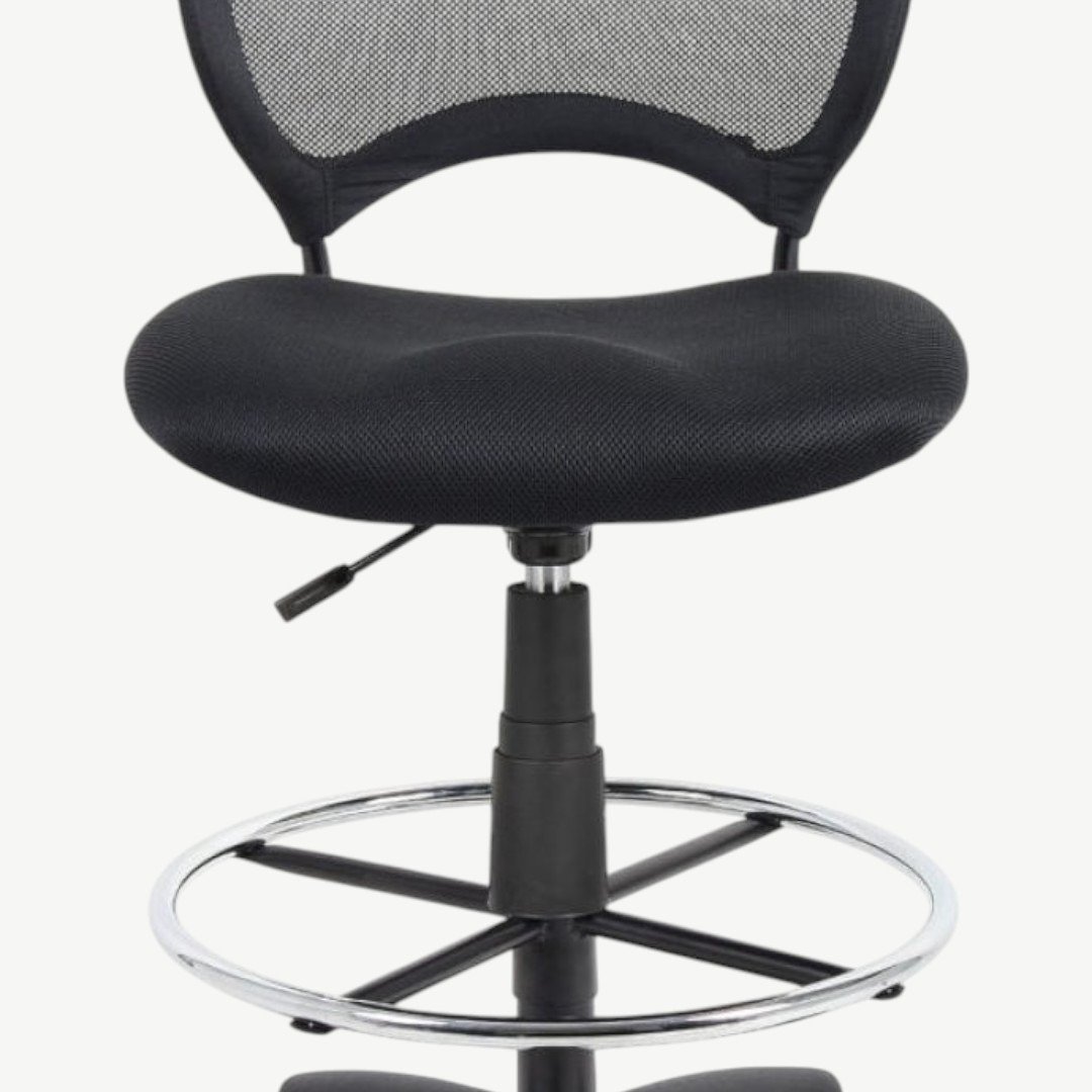 Black Antimicrobial Vinyl Medical Stool With Back Cushion - Image 2